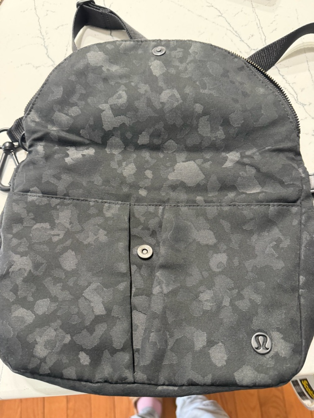 lululemon athletica Black Patterned Crossbody Belt Bag - Picture 2 of 3